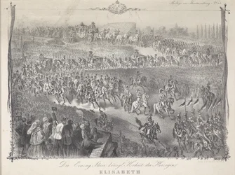 Entrée de Son Altesse Royale la duchesse Elisabeth en Bavière à Vienne en 1854